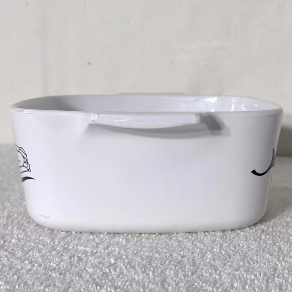 Vintage Corningware Lyrics Black Tulip Print Casserole Dish A-1.5-L USA - Picture 3 of 13